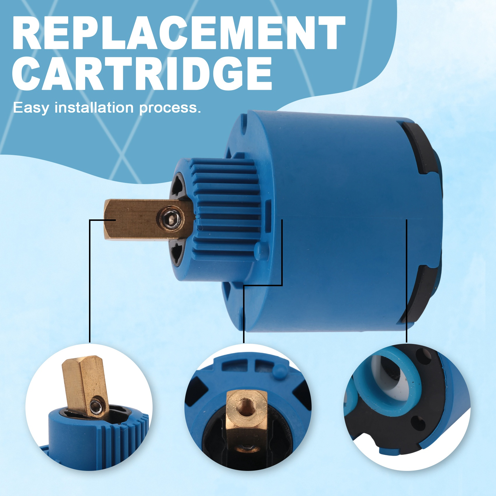 Basin Mixer Cartridge - AT43-46048000 Replacement Faucet Cartridge For Grohe