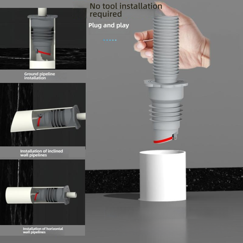 Silicone Bathroom Sewer Seal R - Drain Pipe Clip incelemesi ve fiyatı