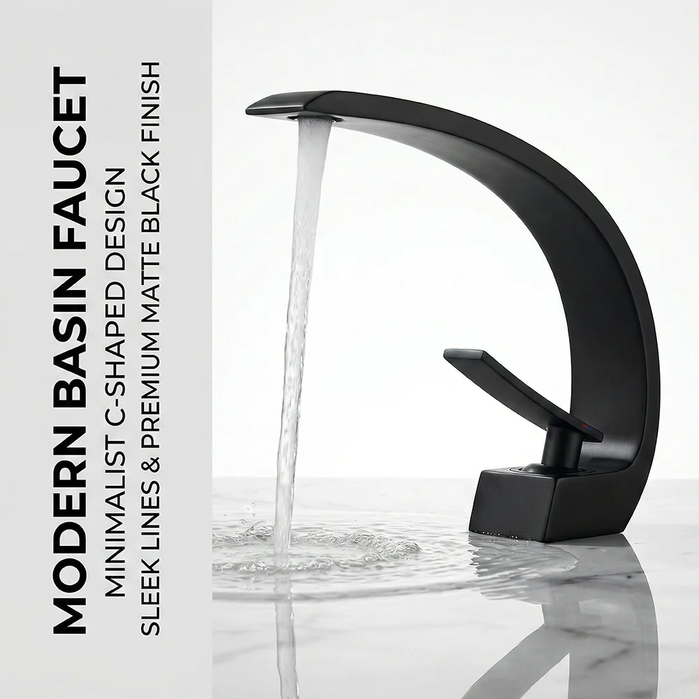 Matte Black Bathroom Faucet, A - Silicone Tap Washer incelemesi ve fiyatı