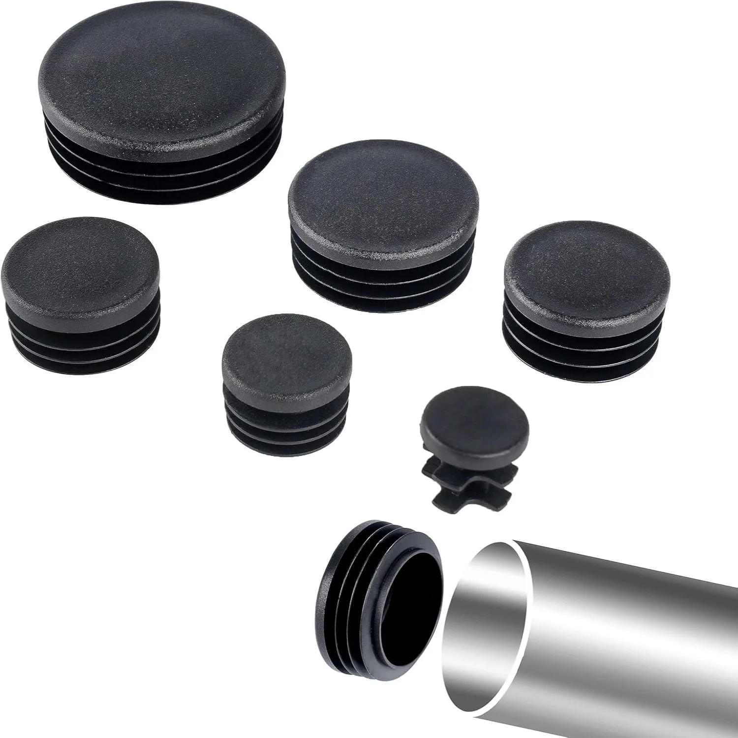 Black Round Pipe Plug 10-60mm  - Plastic Pipe Clip incelemesi ve fiyatı