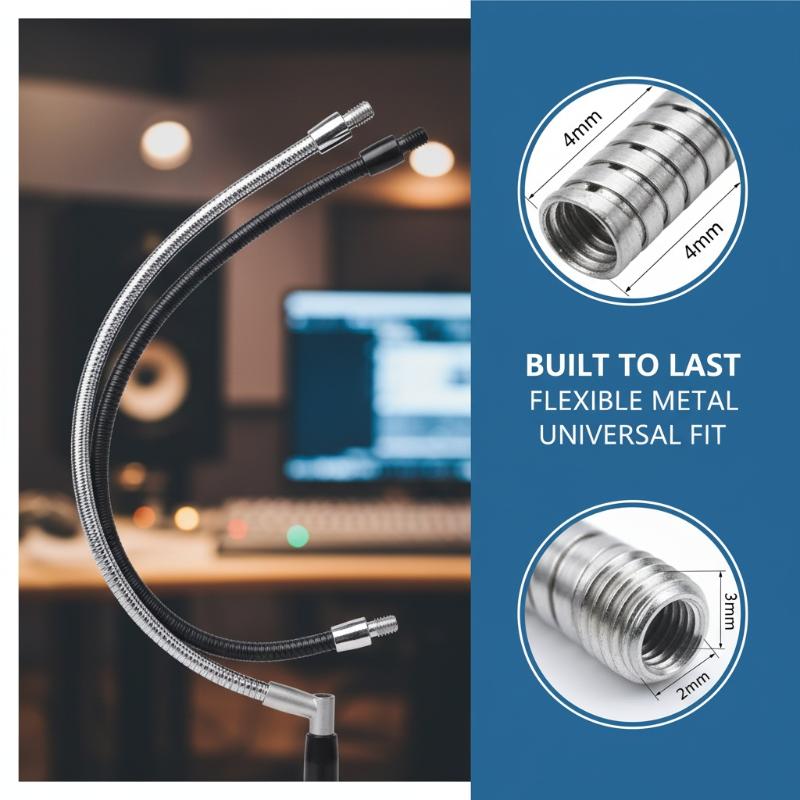 LED M4 Black Silver Microphone - Drain Snake Flexible incelemesi ve fiyatı