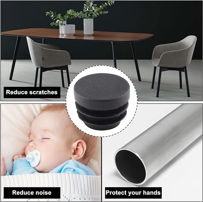 8 PCS Black Round Plastic Blan - Plastic Pipe Clip incelemesi ve fiyatı