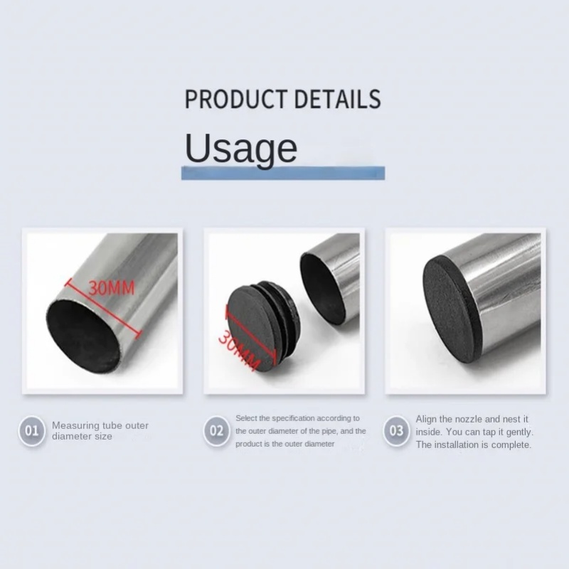 8 PCS Black Round Plastic Blan - Plastic Pipe Clip incelemesi ve fiyatı