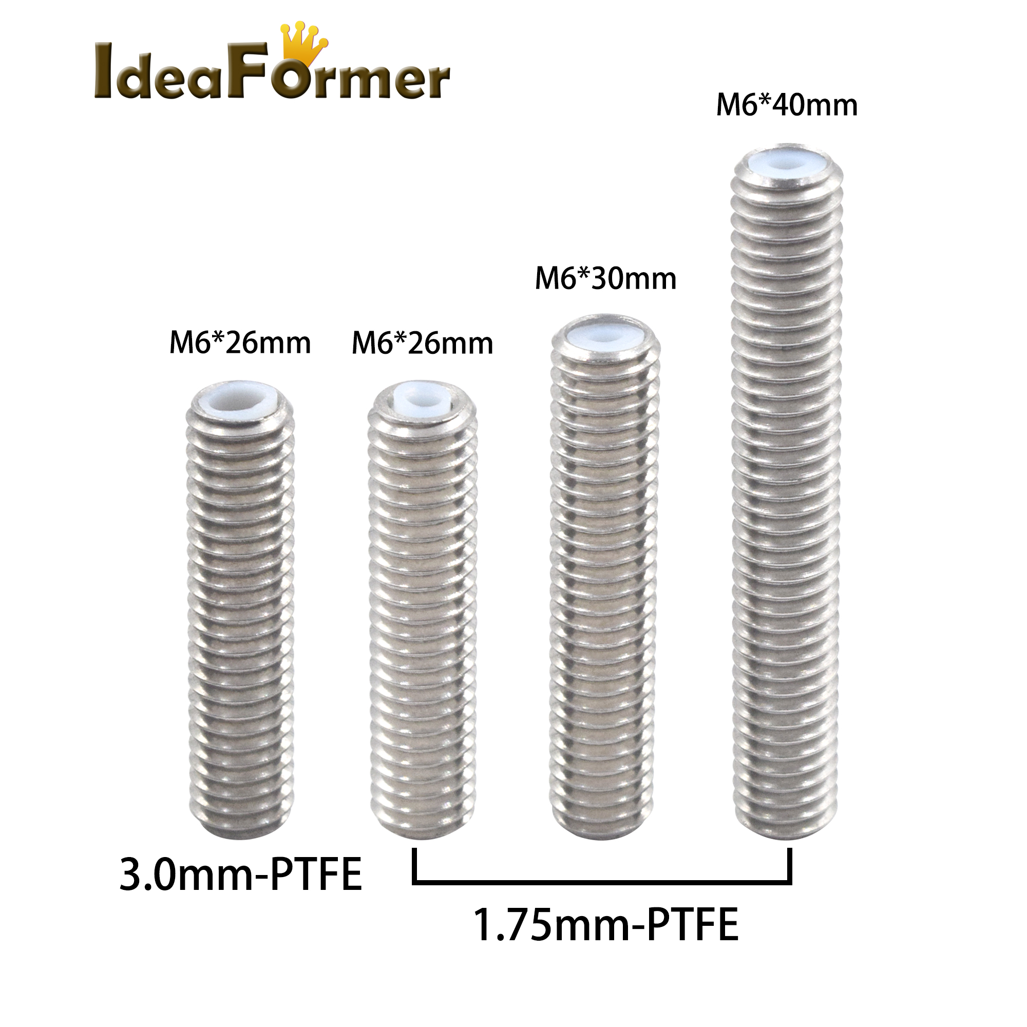 5pcs 3D Printer Stainless Stee - Ptfe Tape Thread incelemesi ve fiyatı