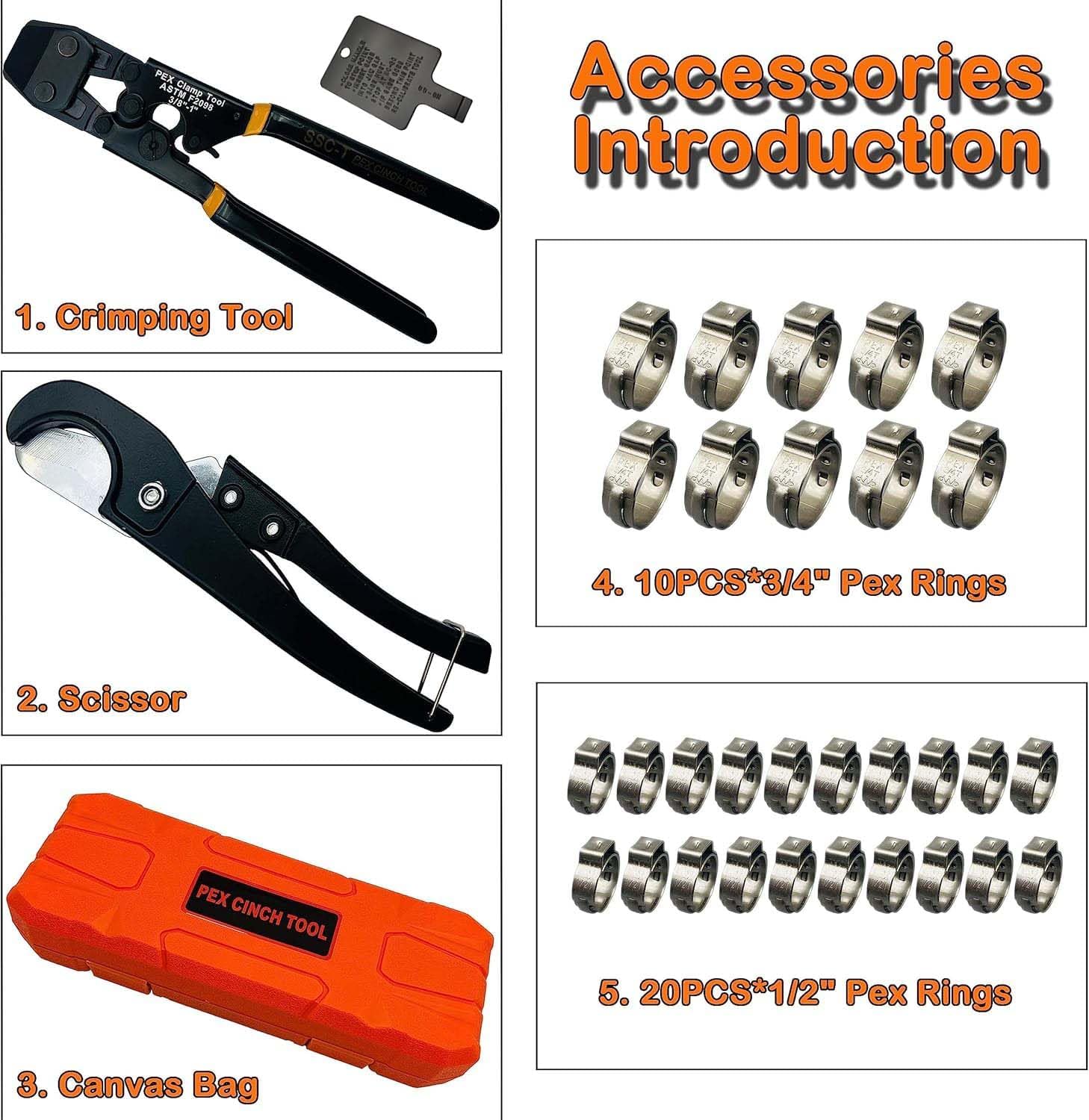 PEX Pipe Clamp Crimping Tool w - Pipe Cutter Ratchet incelemesi ve fiyatı