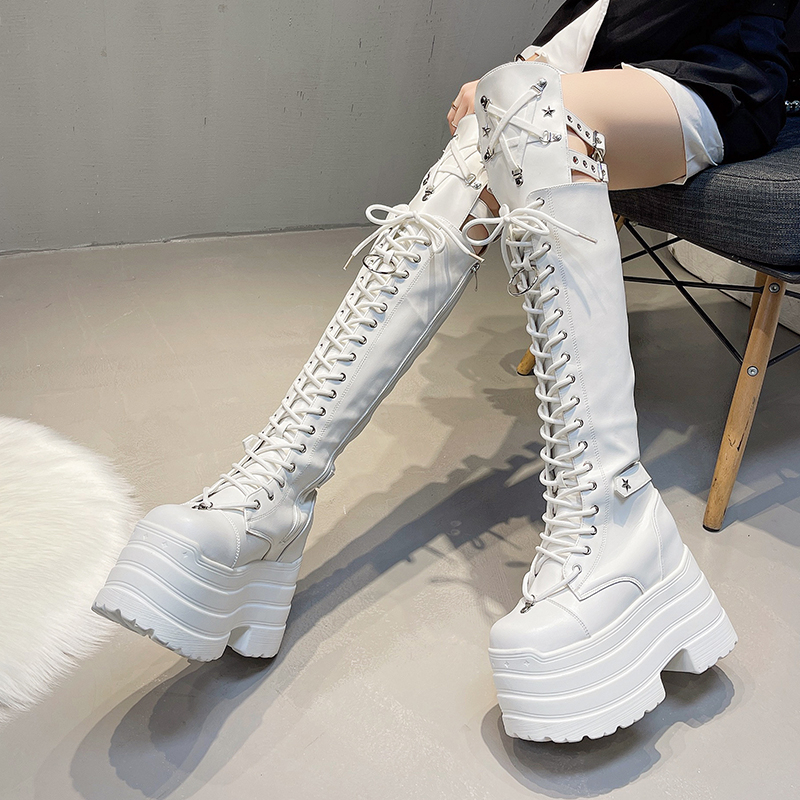 Punk Women Boots Ladies Cospla - Pipe Bending Spring incelemesi ve fiyatı