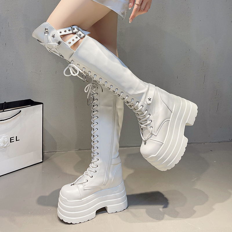 Punk Women Boots Ladies Cospla - Pipe Bending Spring incelemesi ve fiyatı