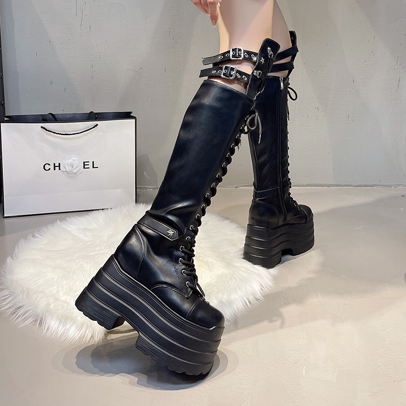 Punk Women Boots Ladies Cospla - Pipe Bending Spring incelemesi ve fiyatı