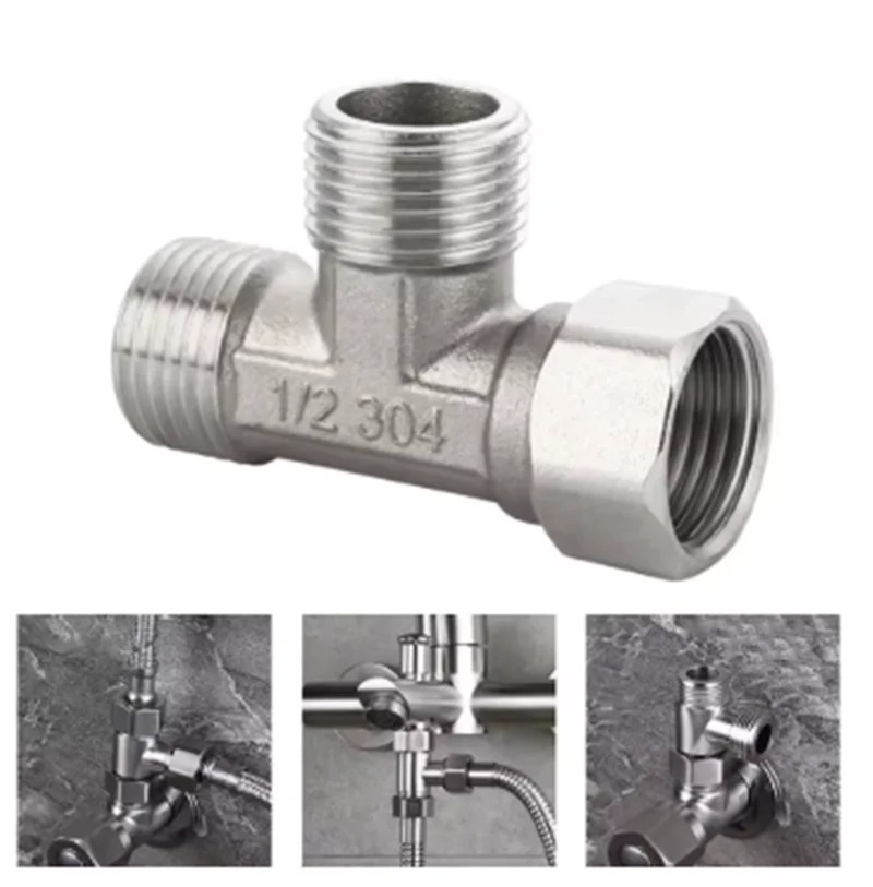 Stainless Steel T Adapter G1/  - Shower Valve Cartridge incelemesi ve fiyatı
