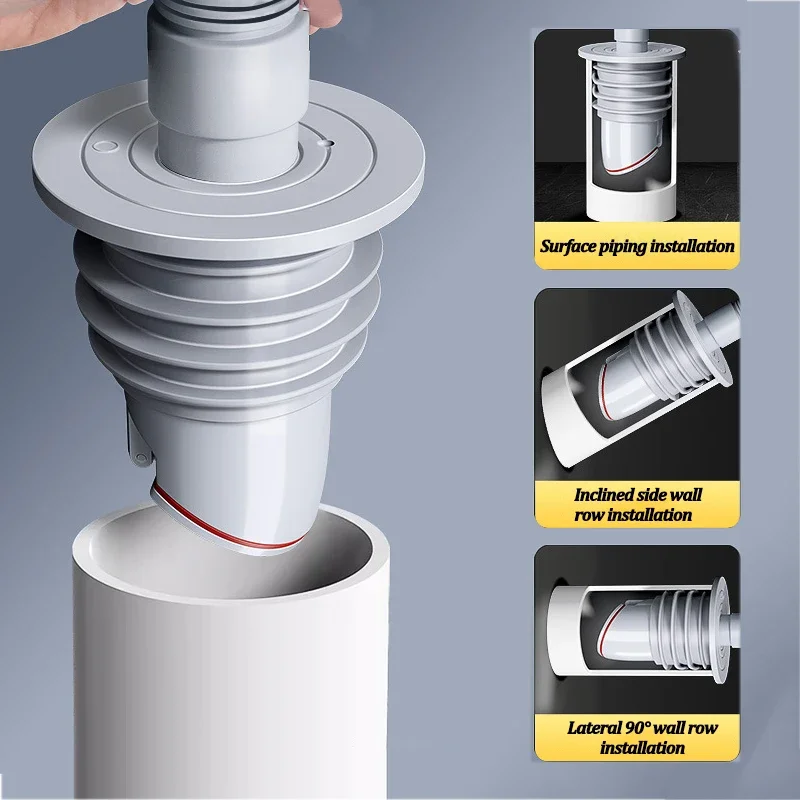 Silicone Bathroom Sewer Seal R - Drain Pipe Clip incelemesi ve fiyatı