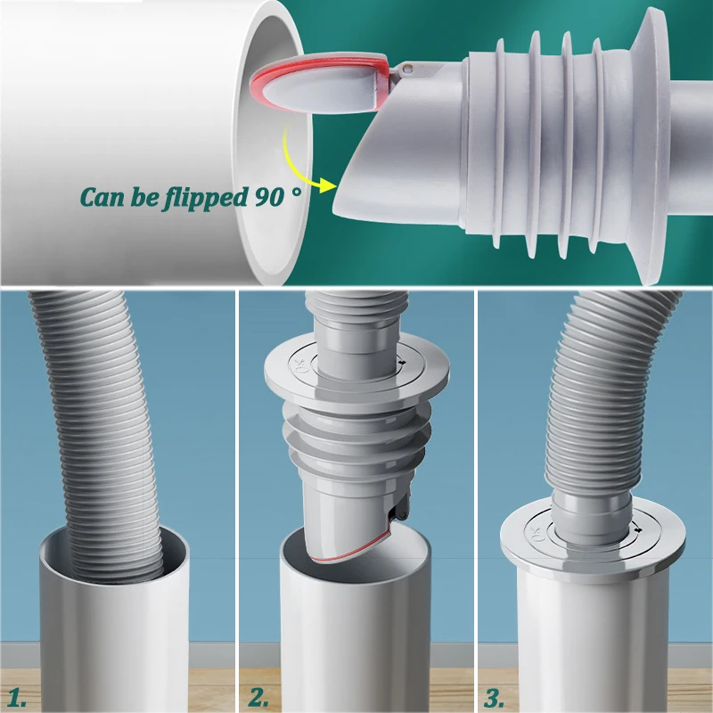 Silicone Bathroom Sewer Seal R - Drain Pipe Clip incelemesi ve fiyatı