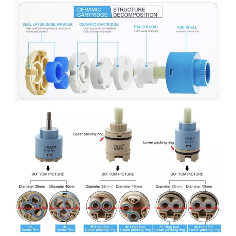 Faucets Mixing Spool Valve 25  - Basin Mixer Cartridge incelemesi ve fiyatı