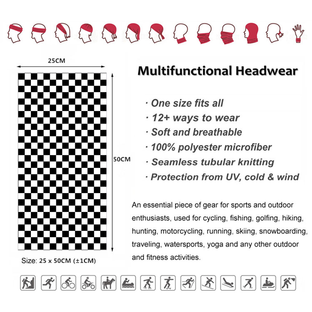Checkered Ska Printed Headband - Pipe Bending Spring incelemesi ve fiyatı